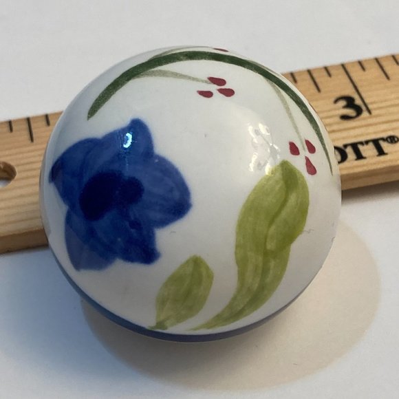 Ceramic Drawer Pull Knobs Cabinet Pulls Flower Floral Set of 27 Blue Green Pink - Picture 3 of 12